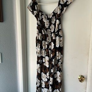 Floral Black and White Women's Romper/Jumper